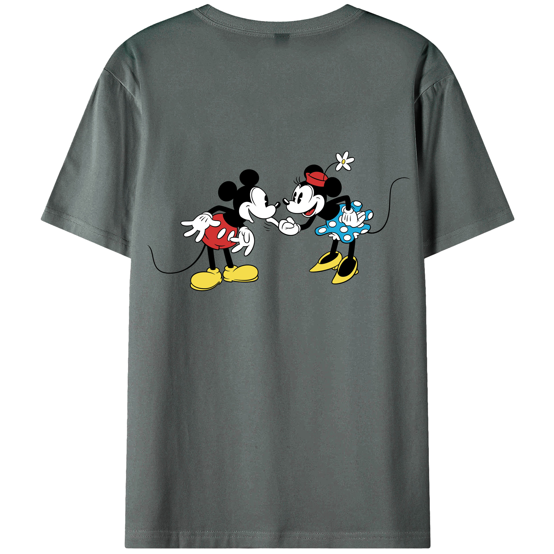 （画像用） ミッキーマウス Mickey Mouse 綿100％半袖Tシャツ（背面プリント）